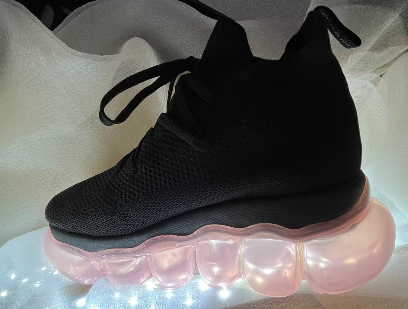 「珠宝」高跟鞋/粉黑