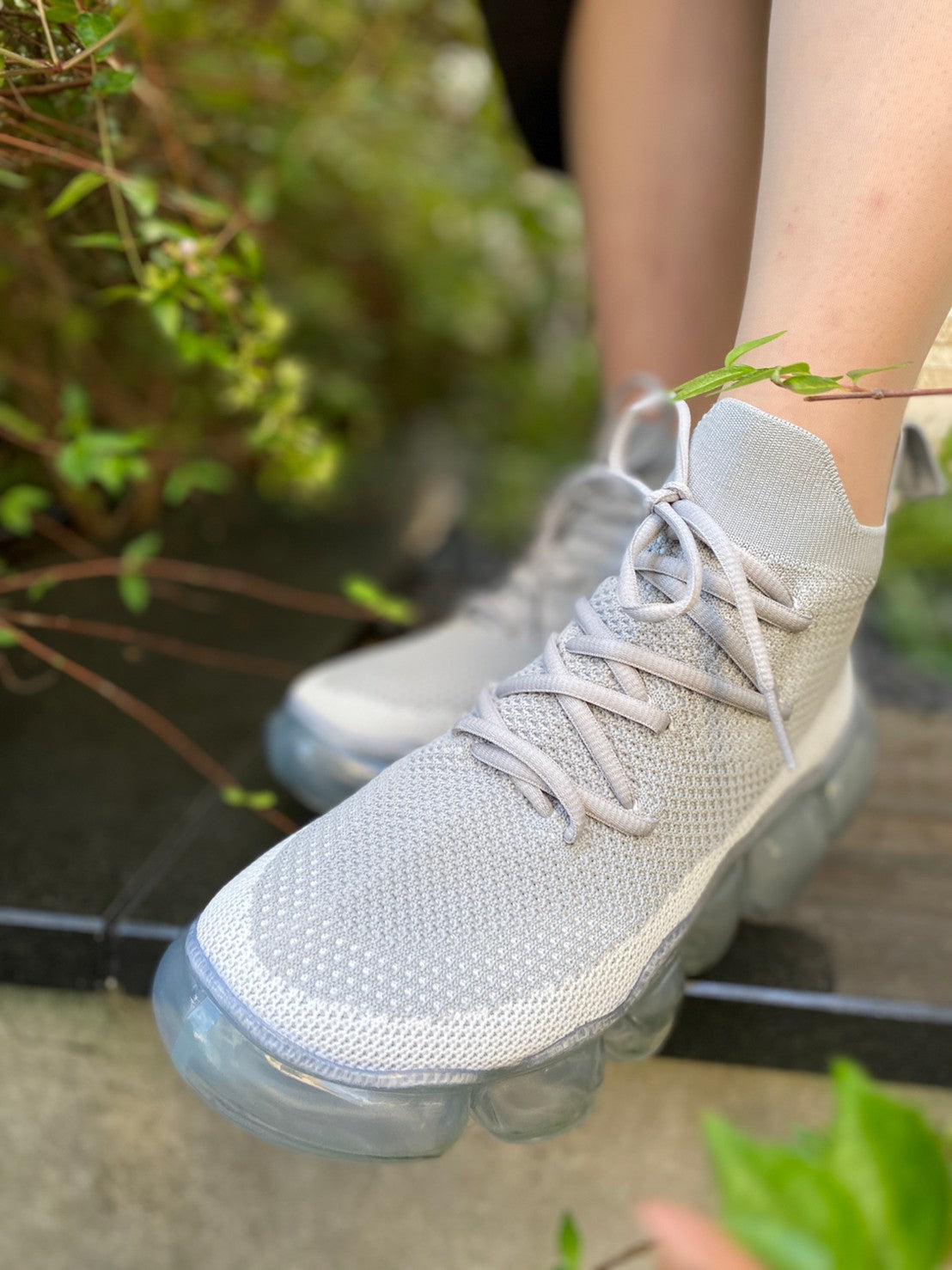 "Jewelry" Basic Shoes / Ice gray