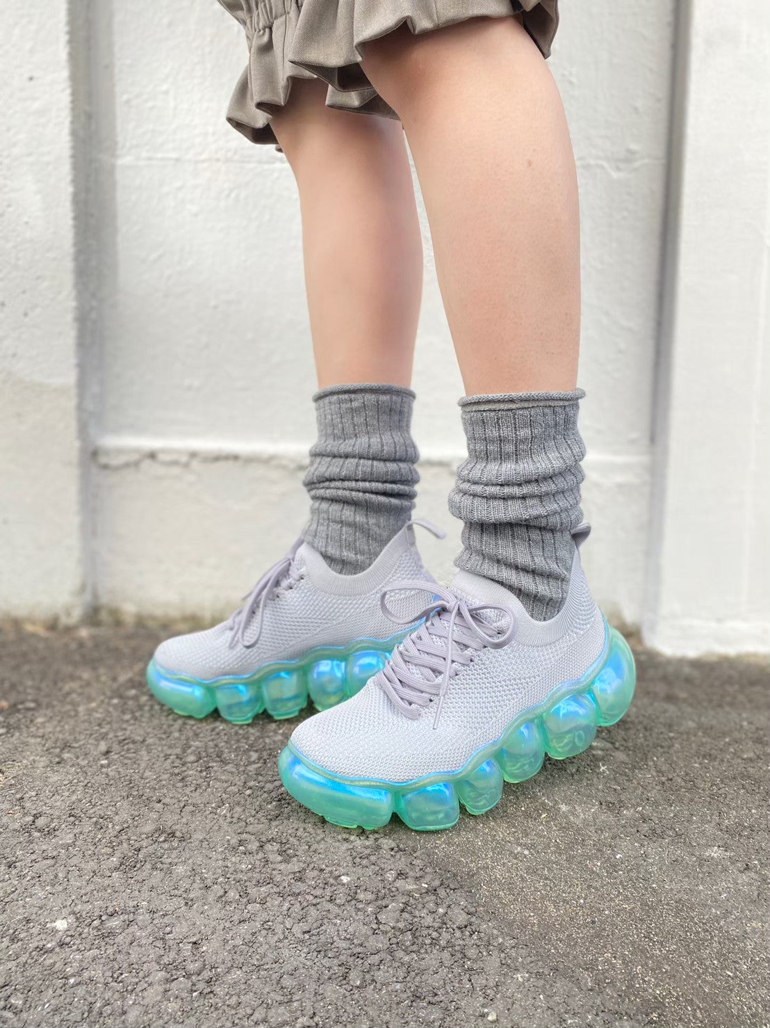 "Jewelry" Basic Shoes / Mint GrayBlue