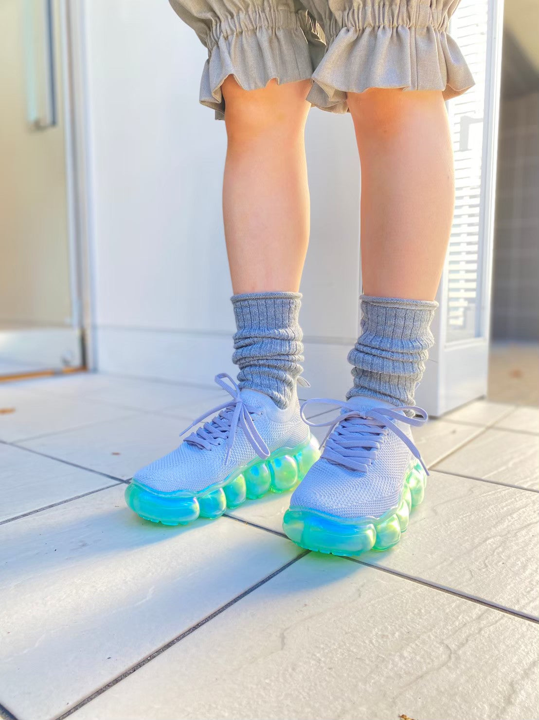 "Jewelry" Basic Shoes / Mint GrayBlue