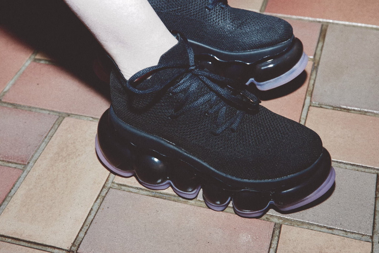 新款“珠宝”高跟鞋/粉黑