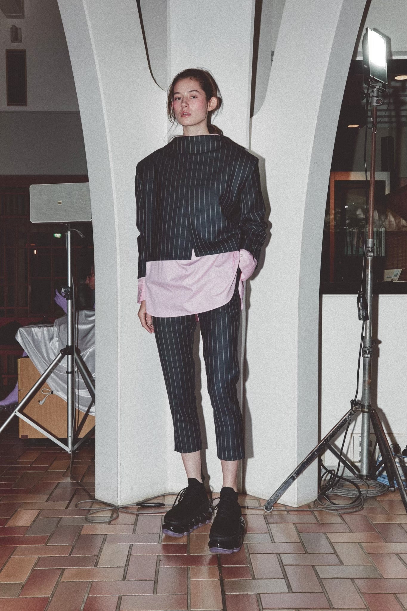 新款“珠宝”高跟鞋/粉黑