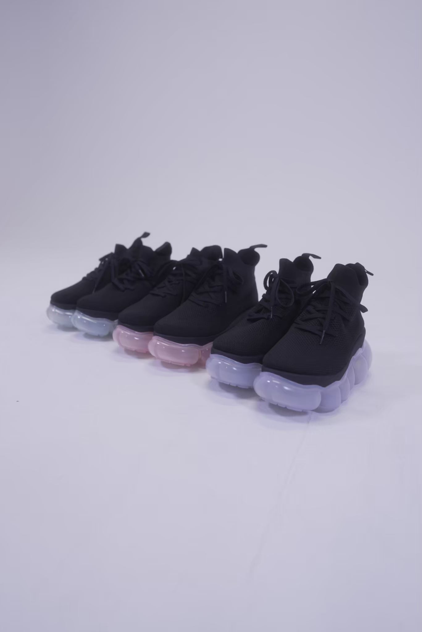 "Jewelry" High Shoes / Gray Purple Black