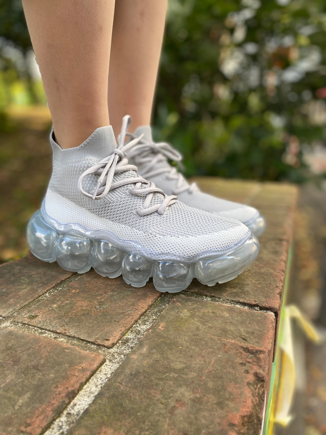 "Jewelry" Basic Shoes / Ice gray