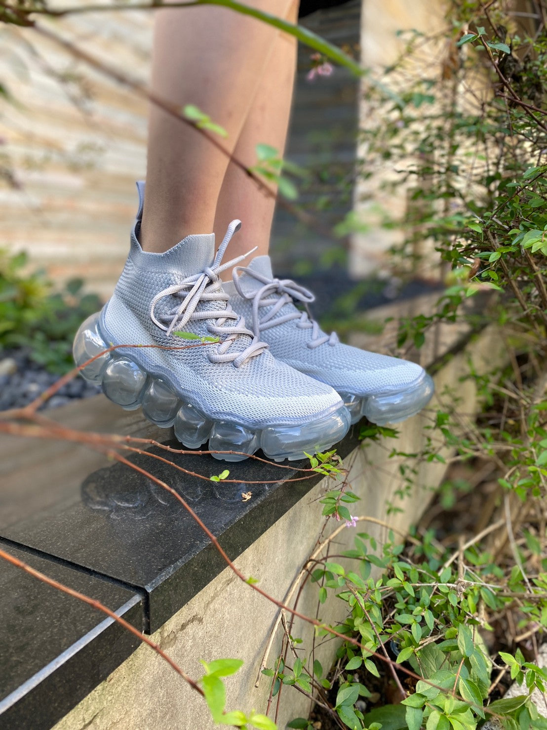 "Jewelry" Basic Shoes / Ice gray