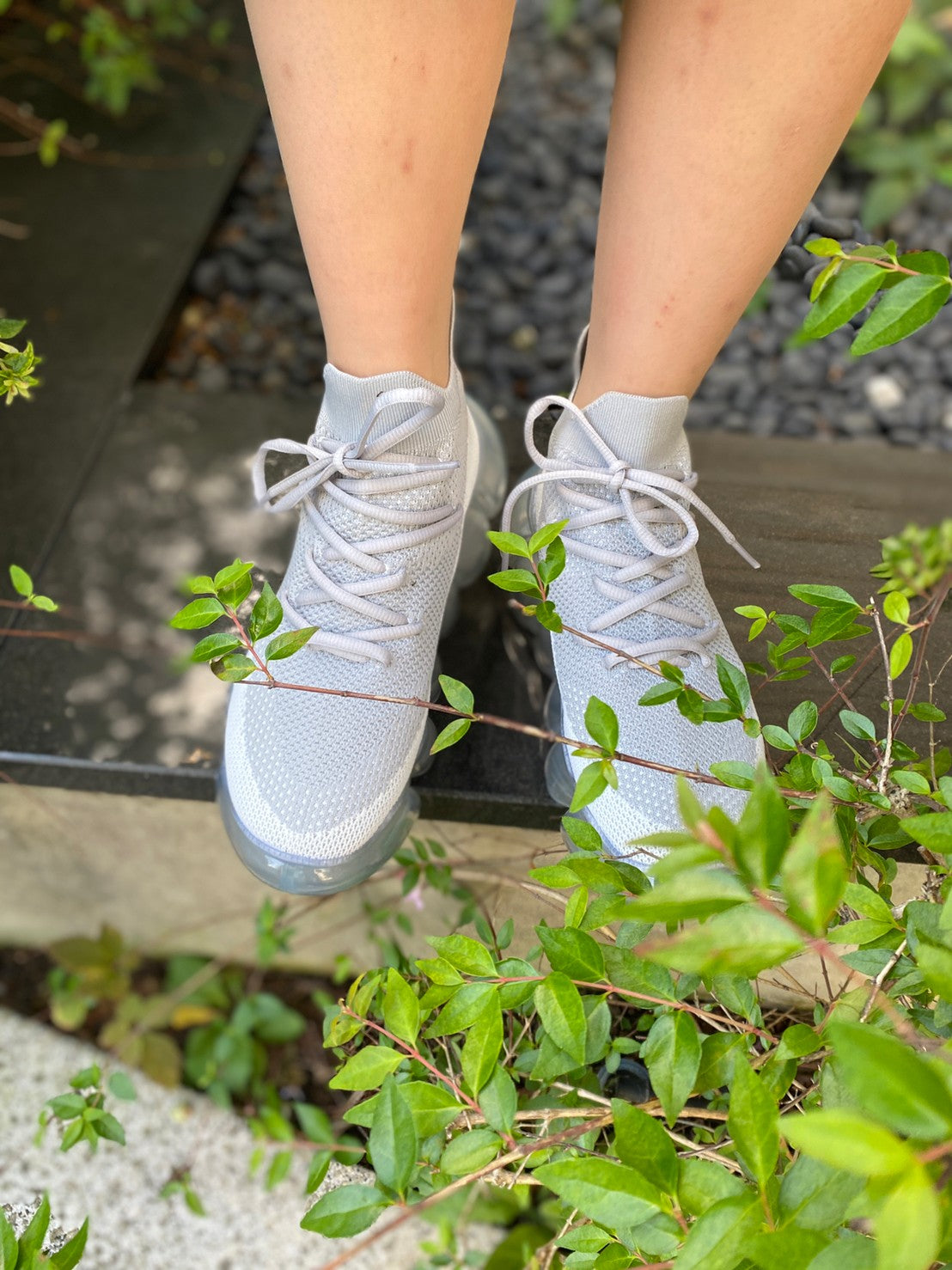 "Jewelry" Basic Shoes / Ice gray