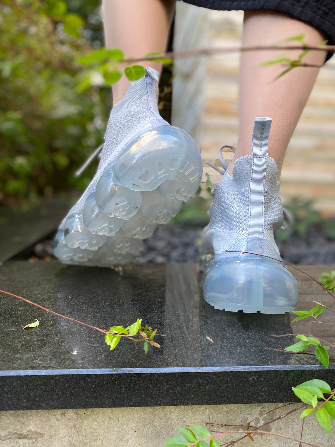 "Jewelry" Basic Shoes / Ice gray
