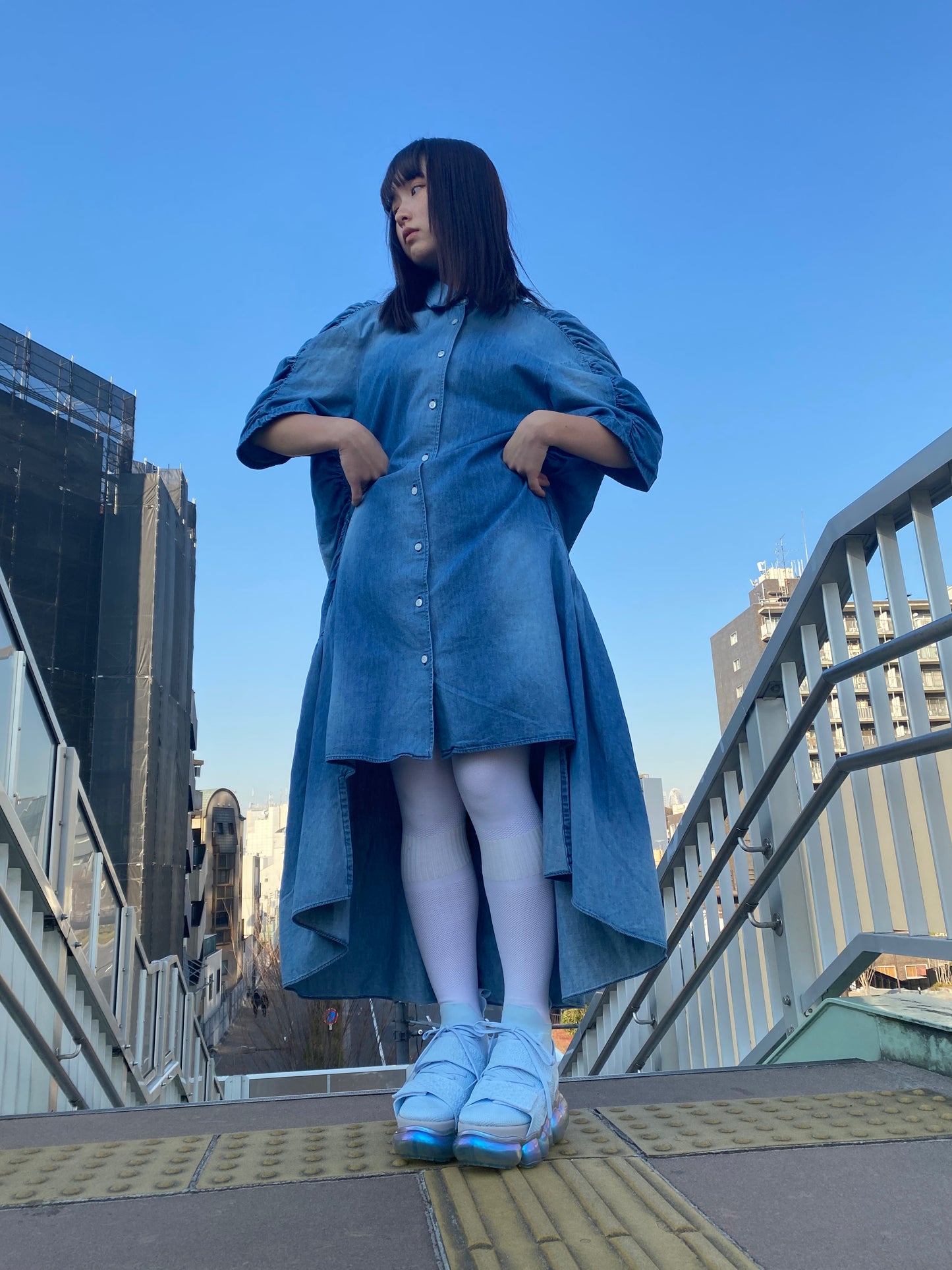 "Jewelry" High Shoes BeltCross / Aurora Light Blue