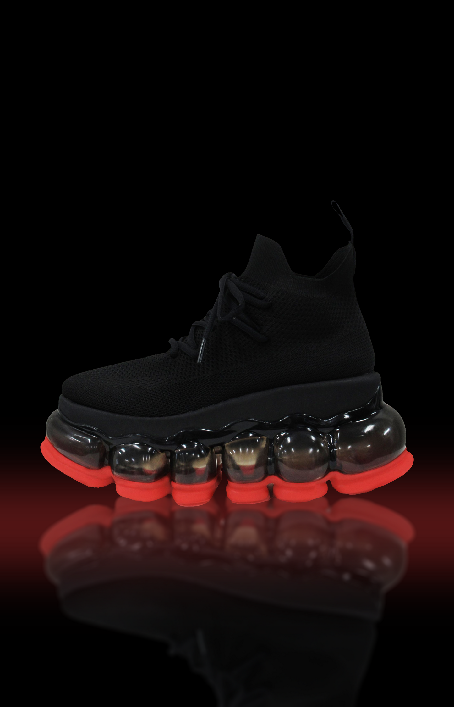 新款“珠宝”高跟鞋/红黑