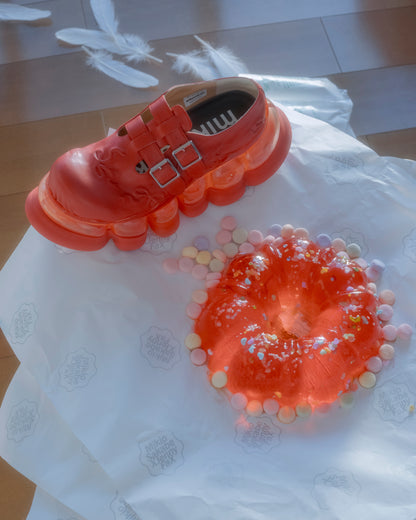 "Jewelry" Ark Emboss Mary Jane / Red