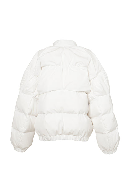 [AW26 Pre-order] Wrinkle Ribbon Down Coat / White / MSAW26C01