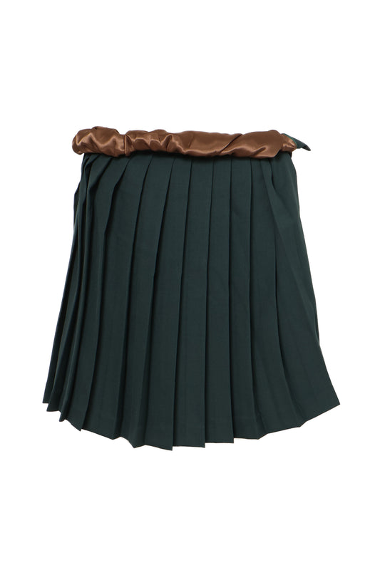 【AW26受注】Twisted Pleats Skirt / Green / MSAW26S01