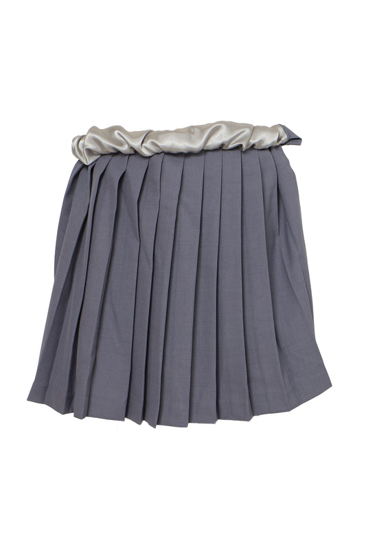 【AW26受注】Twisted Pleats Skirt / Gray / MSAW26S01