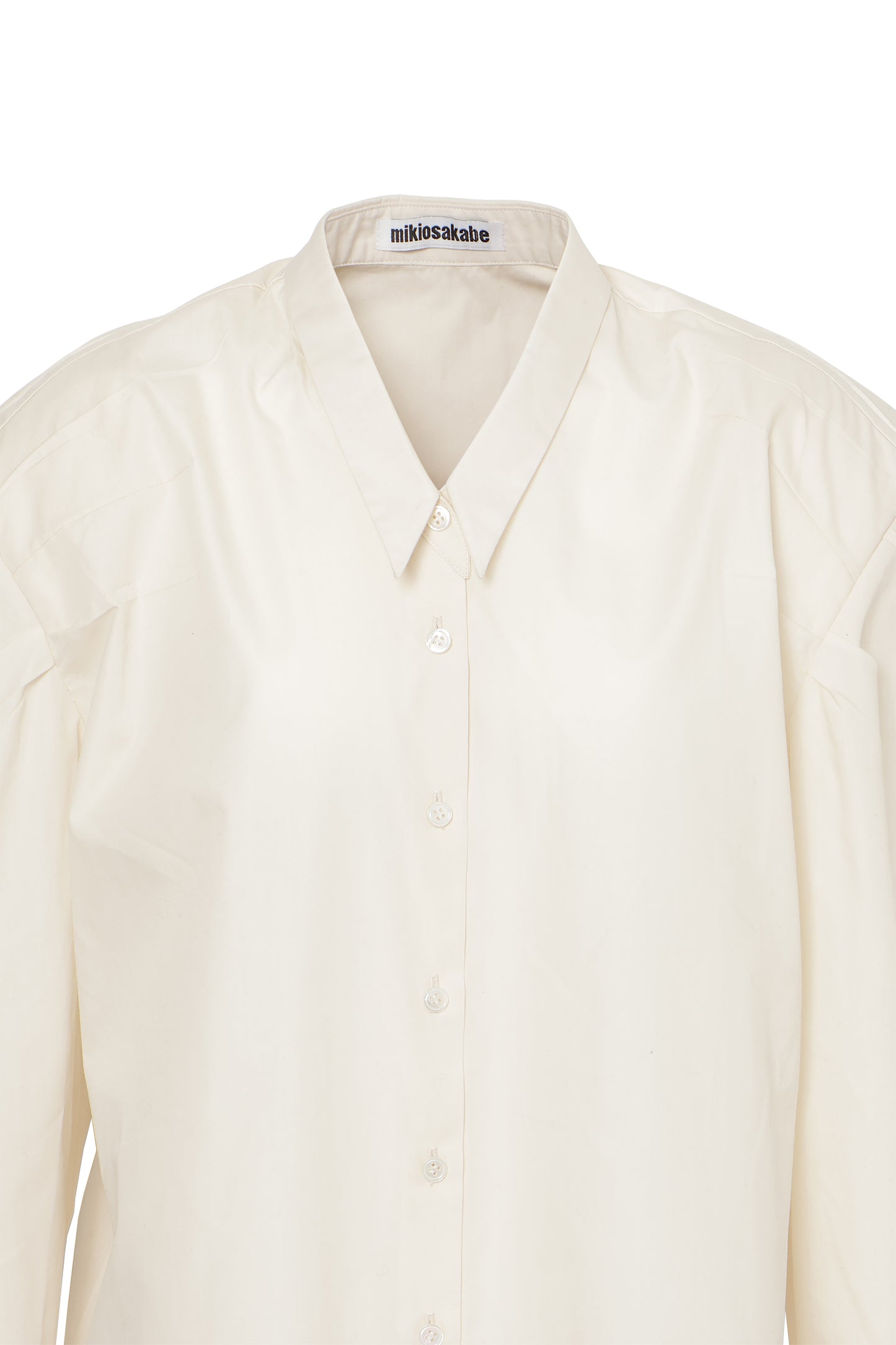 【AW26预购】不规则褶皱衬衫 / 象牙白 / MSAW26B011