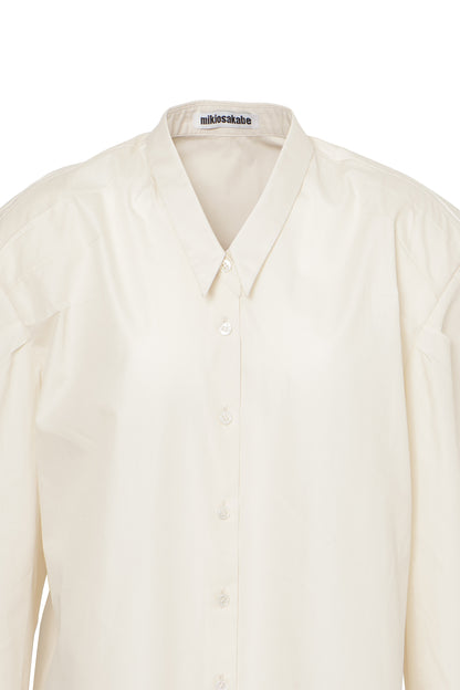 【AW26预购】不规则褶皱衬衫 / 象牙白 / MSAW26B011