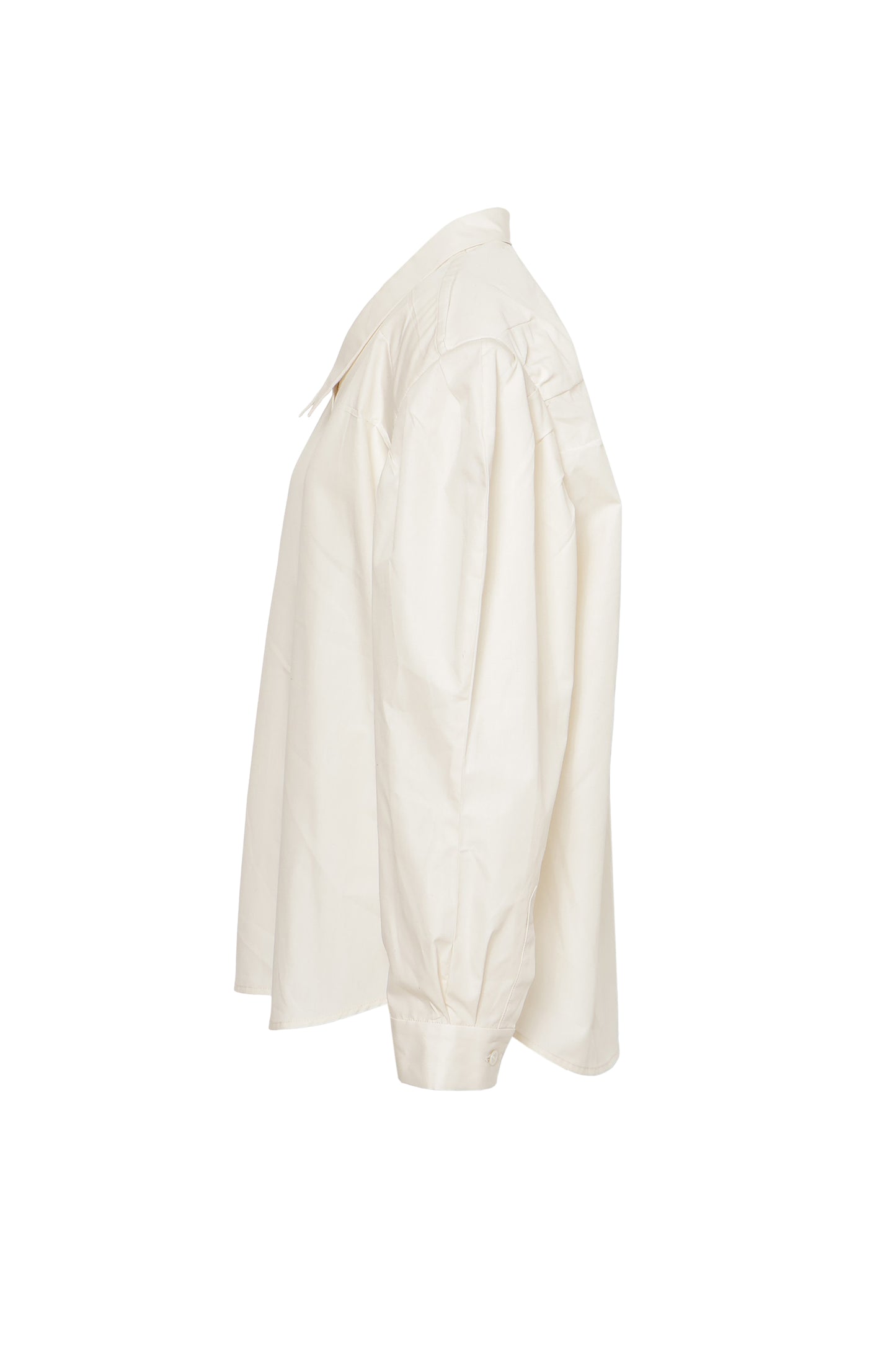 【AW26预购】不规则褶皱衬衫 / 象牙白 / MSAW26B011