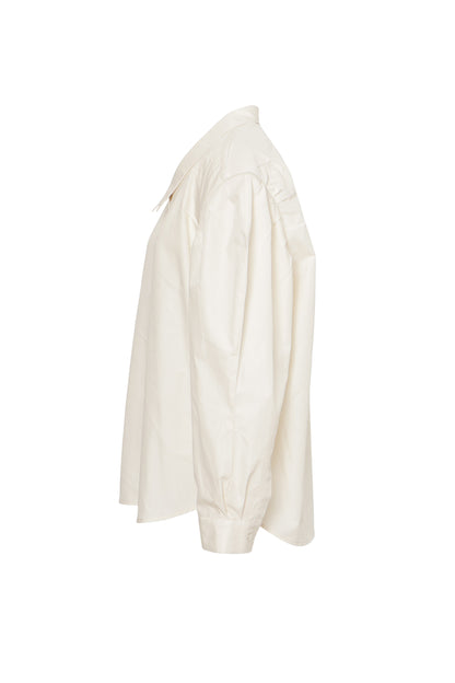 【AW26预购】不规则褶皱衬衫 / 象牙白 / MSAW26B011