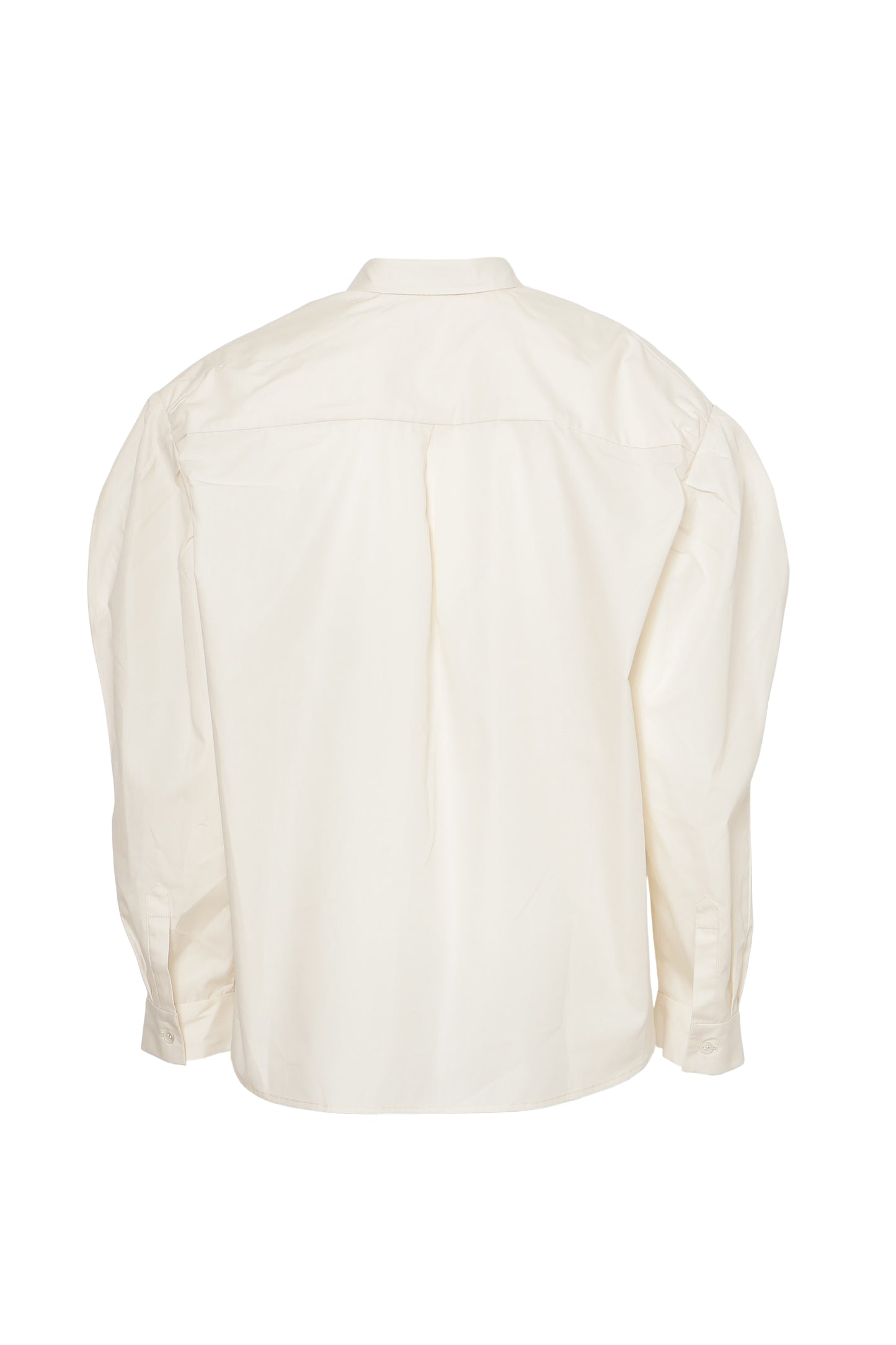 【AW26预购】不规则褶皱衬衫 / 象牙白 / MSAW26B011