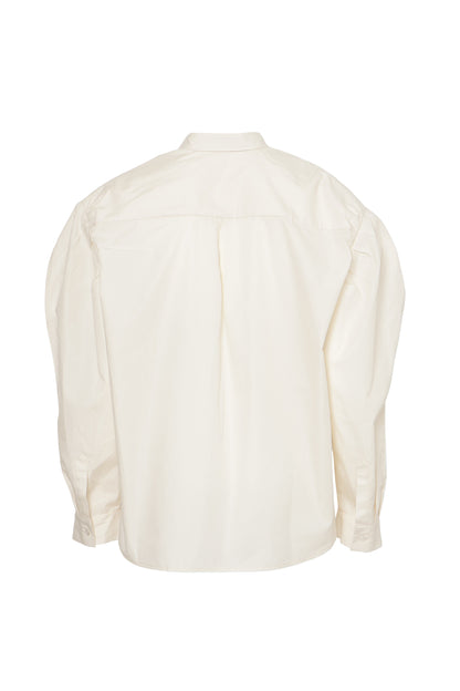 【AW26预购】不规则褶皱衬衫 / 象牙白 / MSAW26B011