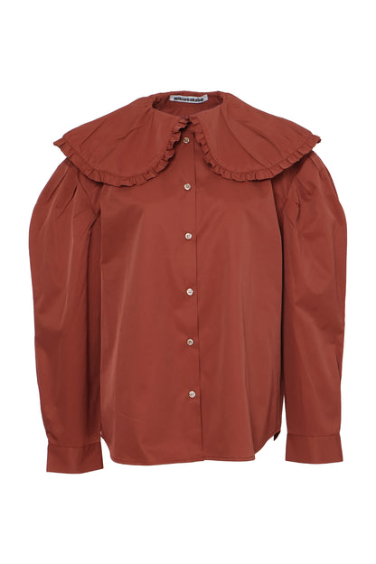 【AW26预购】娃娃领衬衫 / 赤陶色 / MSAW26B02