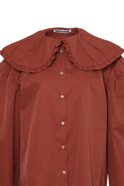 【AW26预购】娃娃领衬衫 / 赤陶色 / MSAW26B02
