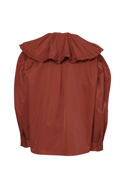 【AW26预购】娃娃领衬衫 / 赤陶色 / MSAW26B02