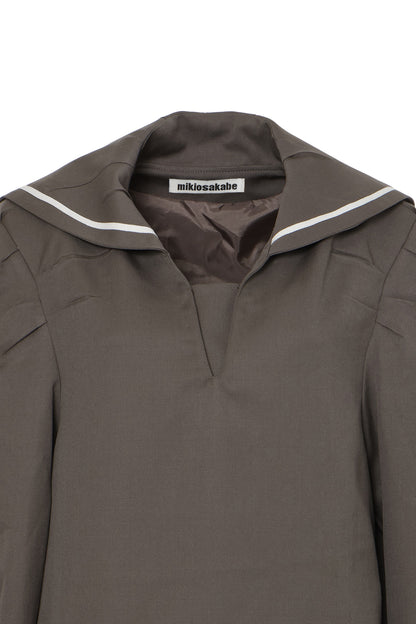 Random Tuck Sailor Shirt / Gray