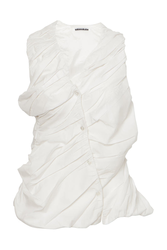 【AW26受注】Twisted Vest / White / MSAW26B05