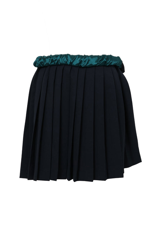 【AW26受注】Twisted Pleats Skirt / Navy / MSAW26S01