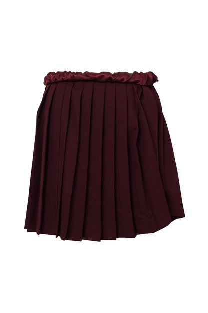 【AW26预购】Twisted Pleats 半身裙 / 葡萄酒色 / MSAW26S01