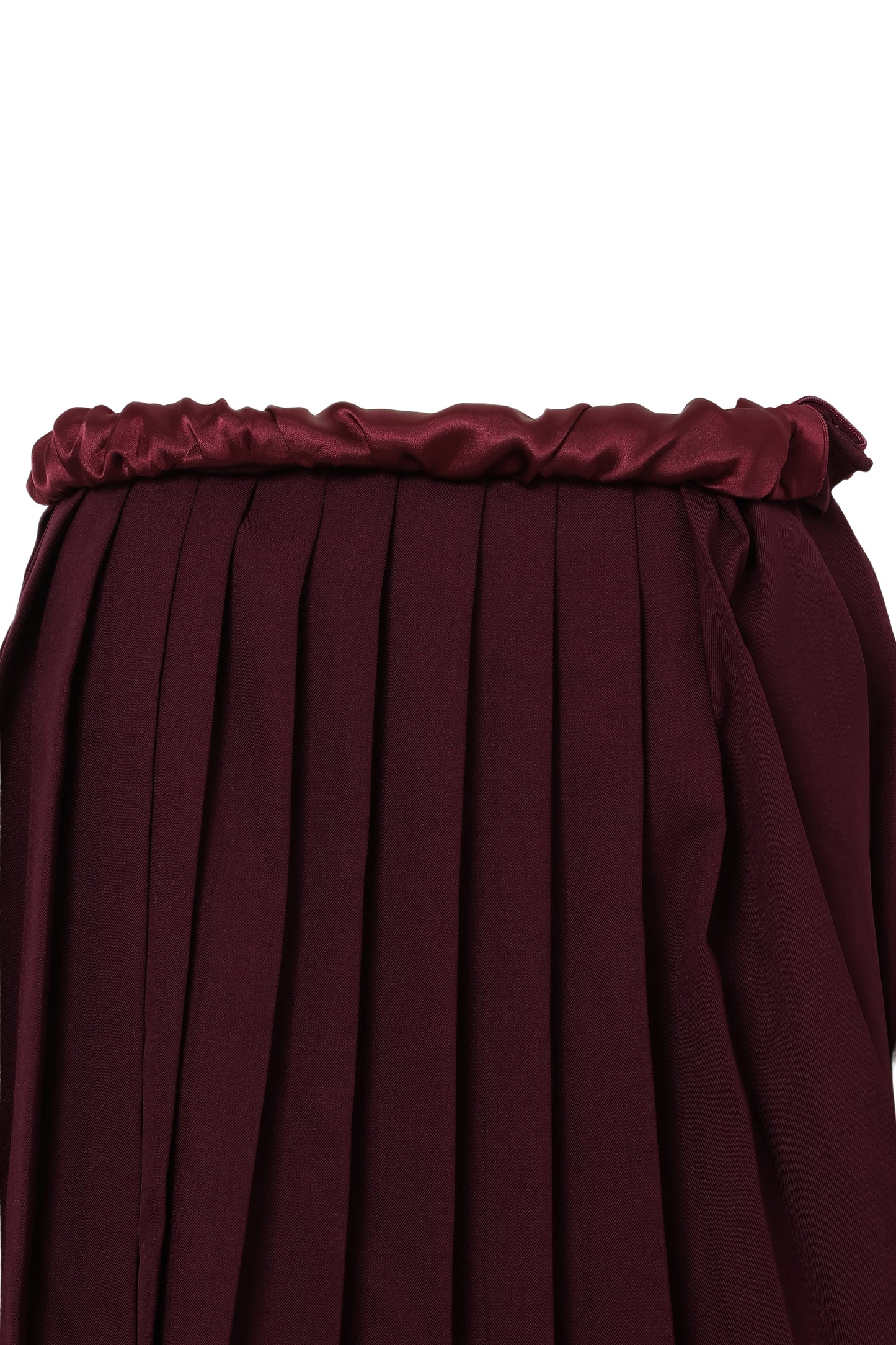 【AW26预购】Twisted Pleats 半身裙 / 葡萄酒色 / MSAW26S01