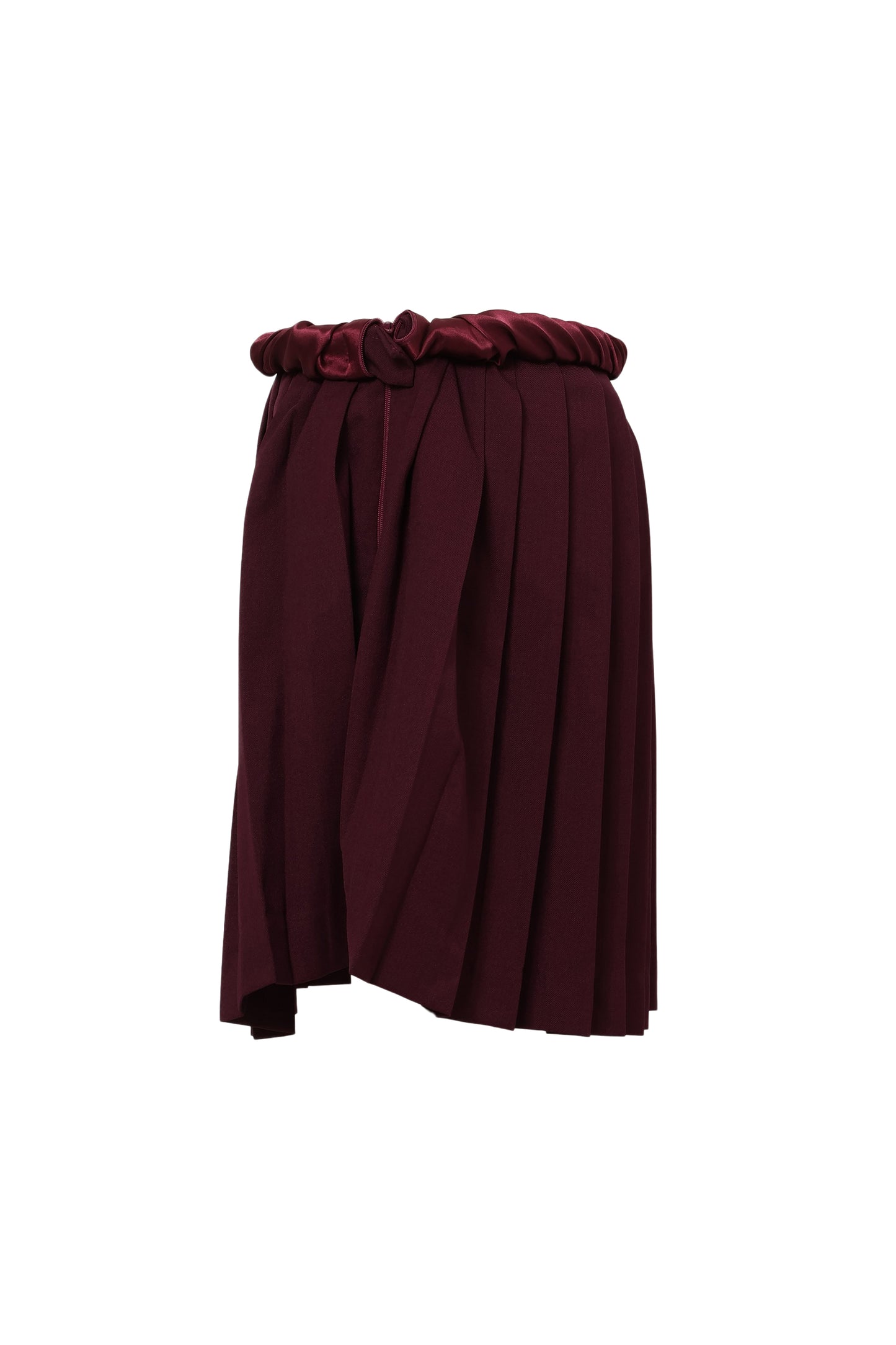 【AW26预购】Twisted Pleats 半身裙 / 葡萄酒色 / MSAW26S01