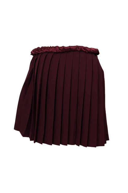 【AW26预购】Twisted Pleats 半身裙 / 葡萄酒色 / MSAW26S01