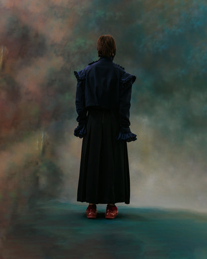 [24AW Order] Frill Day Doublet / Navy / MSAW24C021