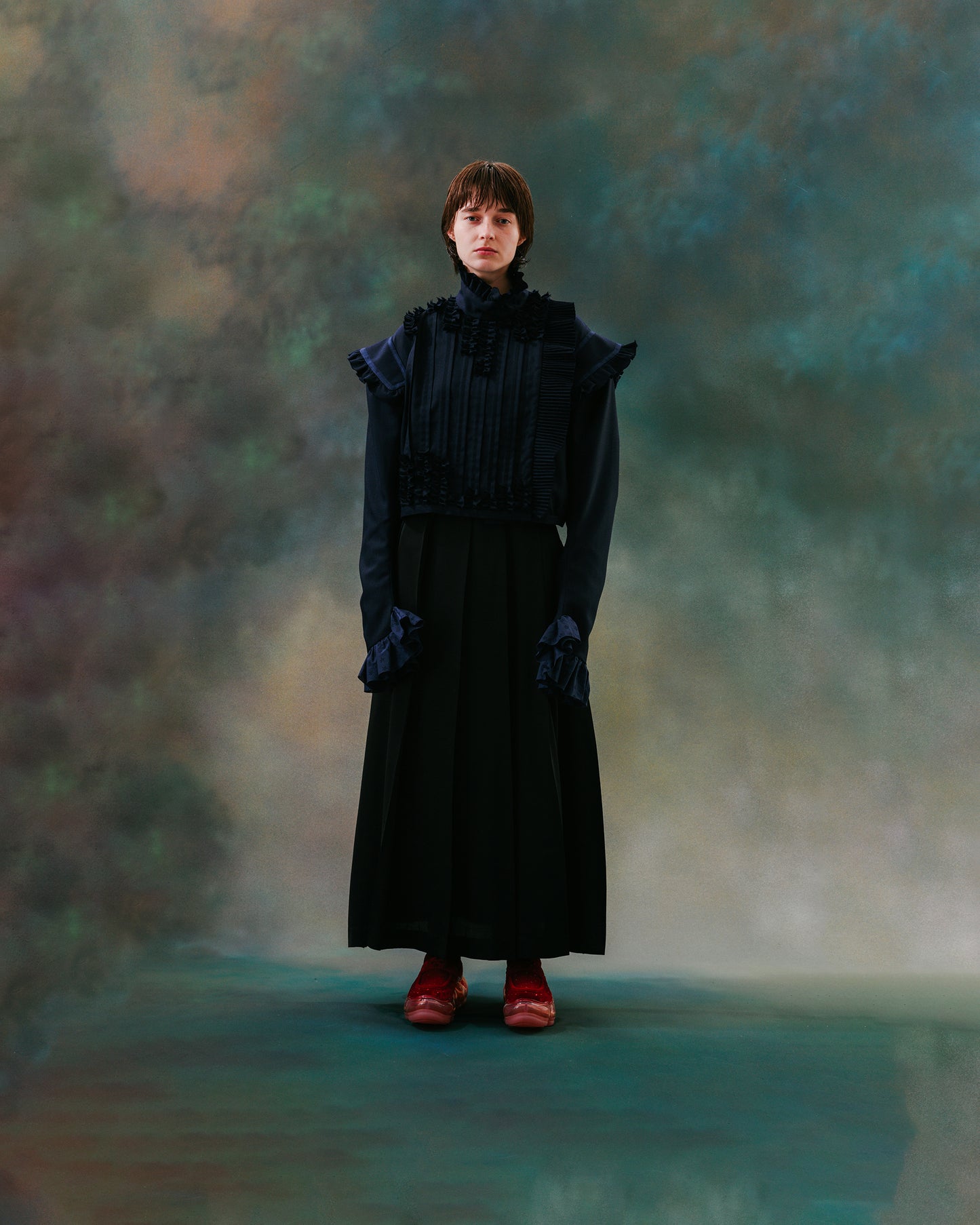 [24AW Order] Frill Day Doublet / Navy / MSAW24C021