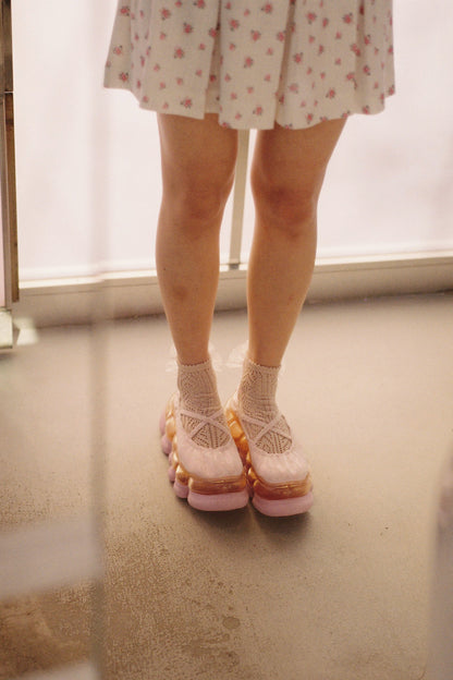 "Jewelry" Ark Lace Ballet Shoes / Pink