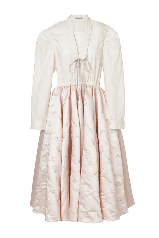 【AW26预购】细翻领连衣裙 / 婴儿粉色 / MSAW26D03