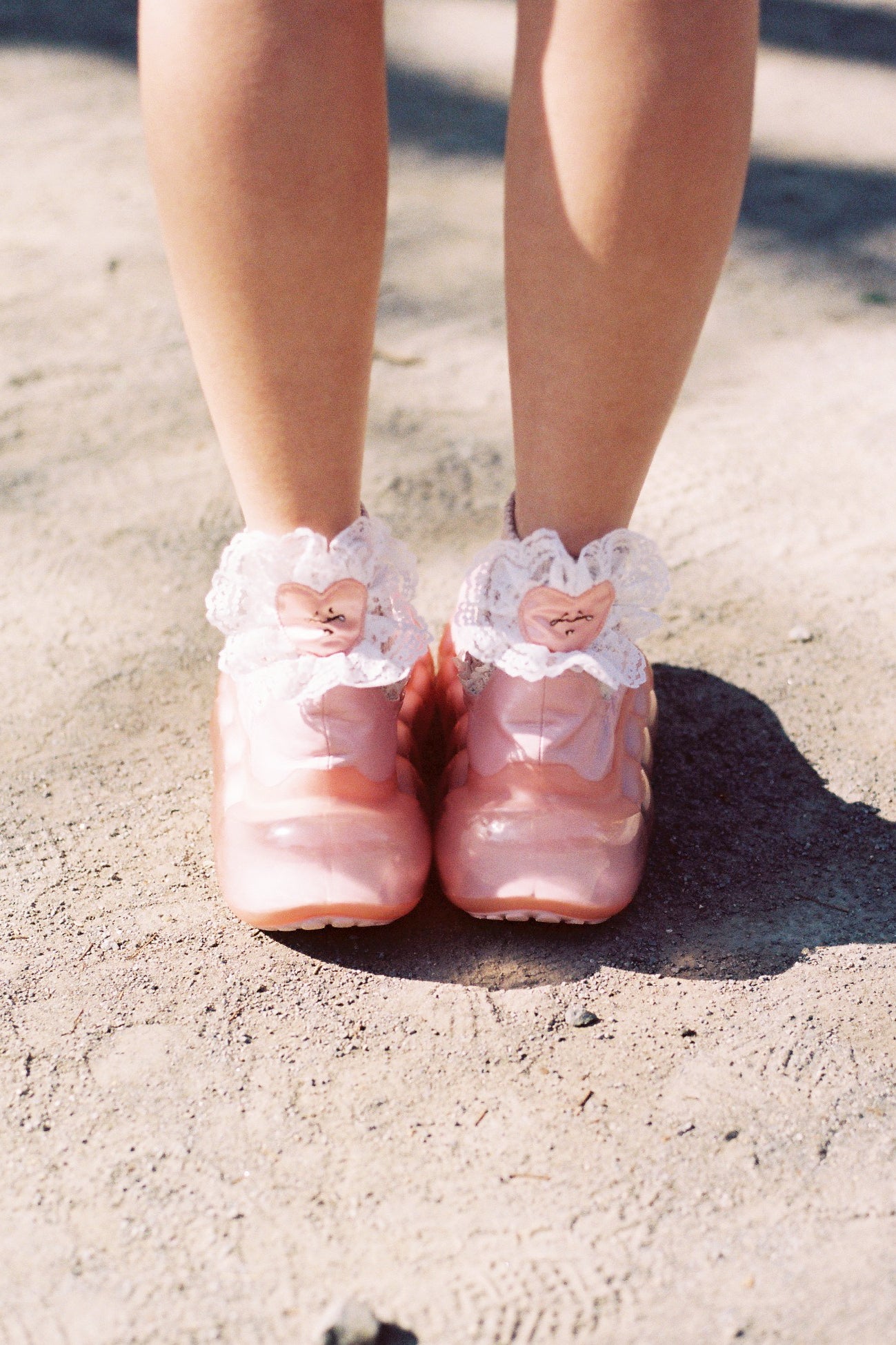 Crying Heart Socks / Pink Beige