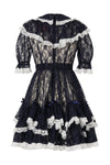 Lace Lolita Dress / Navy white