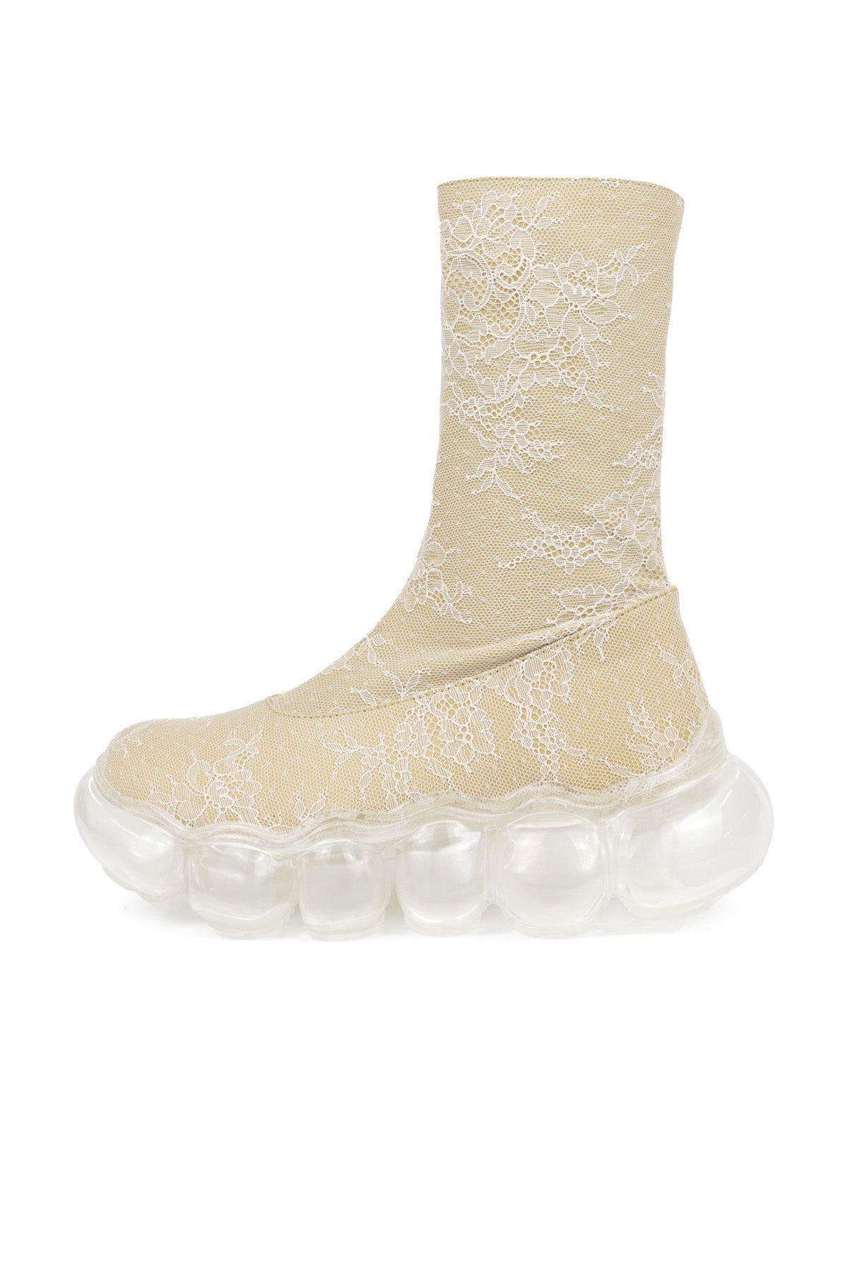 [PF25 Order] "Jewelry" Lace Tights Boots / Beige / MSPF25SH06