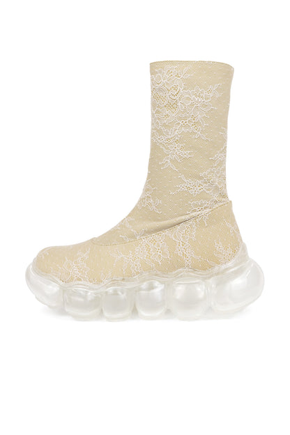 [PF25 Order] "Jewelry" Lace Tights Boots / Beige / MSPF25SH06
