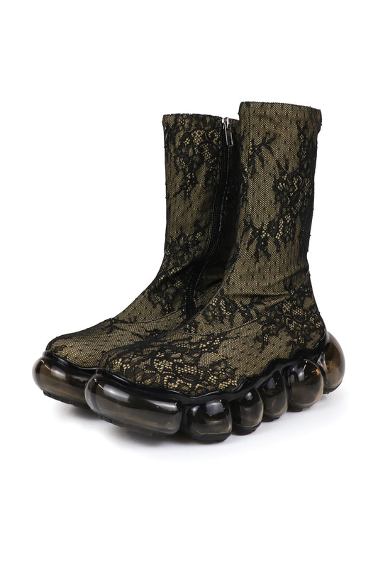 【PF25受注】"Jewelry" Lace Tights Boots / Black / MSPF25SH06
