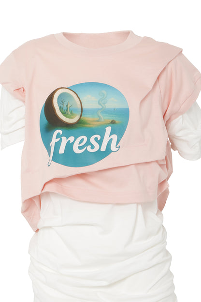【SS26受注】Confusing T-Shirt / Pink-White / MSS26T02