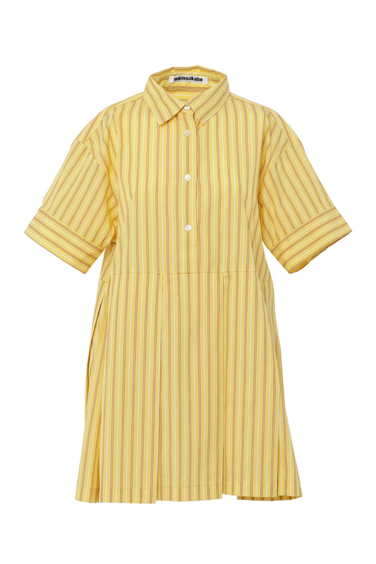 【SS26受注】Mini Shirt Stripe Dress / Yellow / MSS26D022