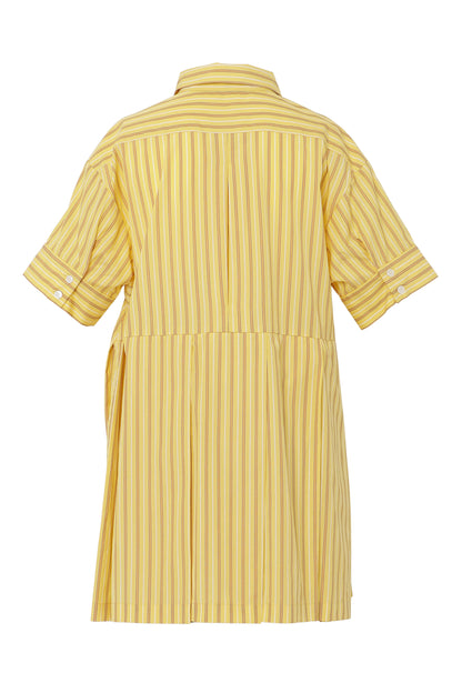 【SS26受注】Mini Shirt Stripe Dress / Yellow / MSS26D022