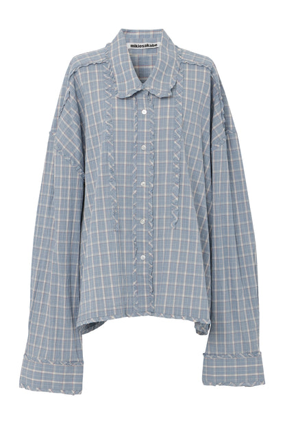 【SS26受注】Mini Frill Blouse / Blue / MSS26B01