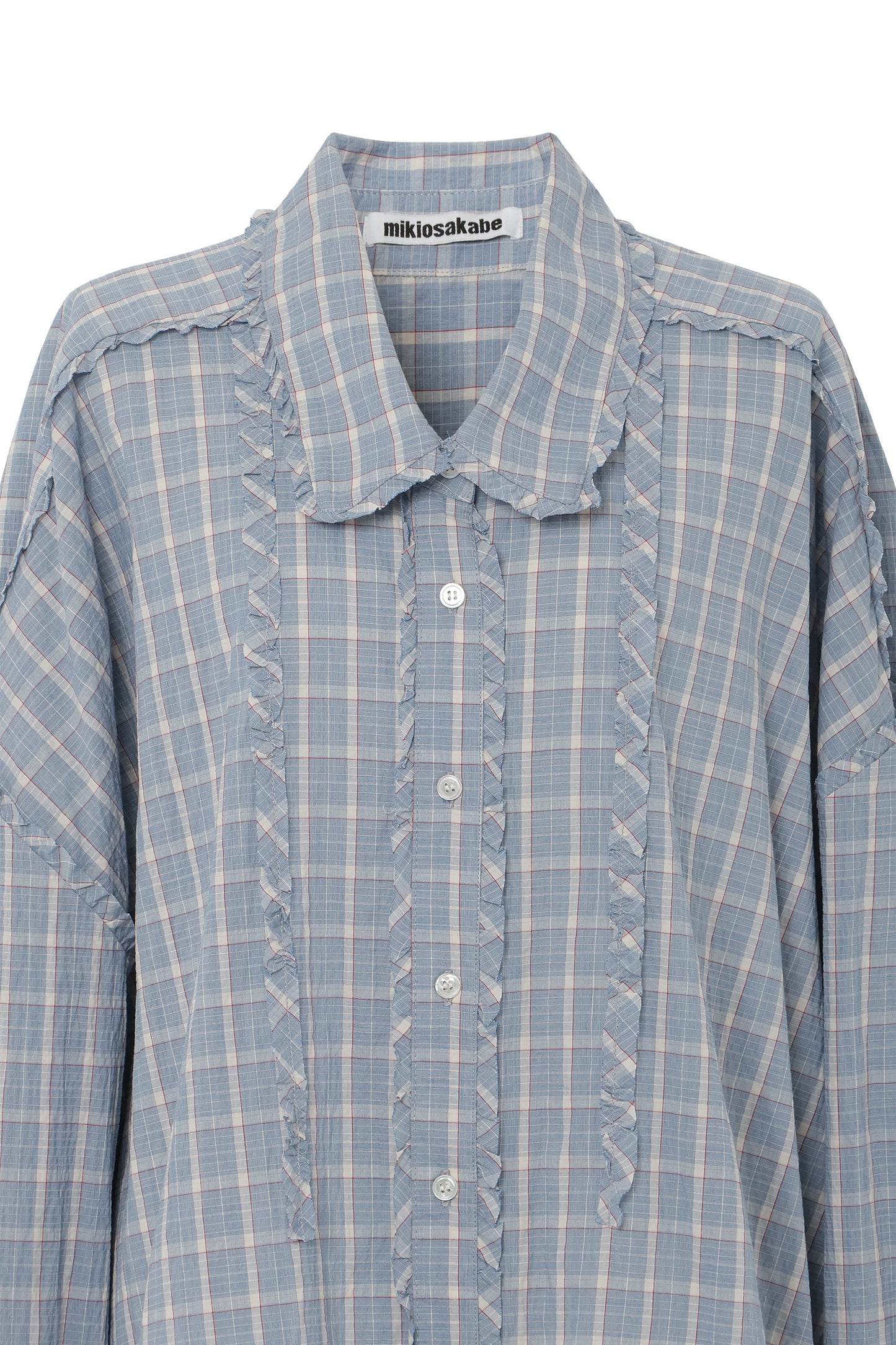 【SS26受注】Mini Frill Blouse / Blue / MSS26B01