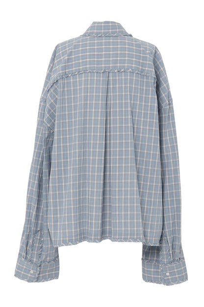 【SS26受注】Mini Frill Blouse / Blue / MSS26B01