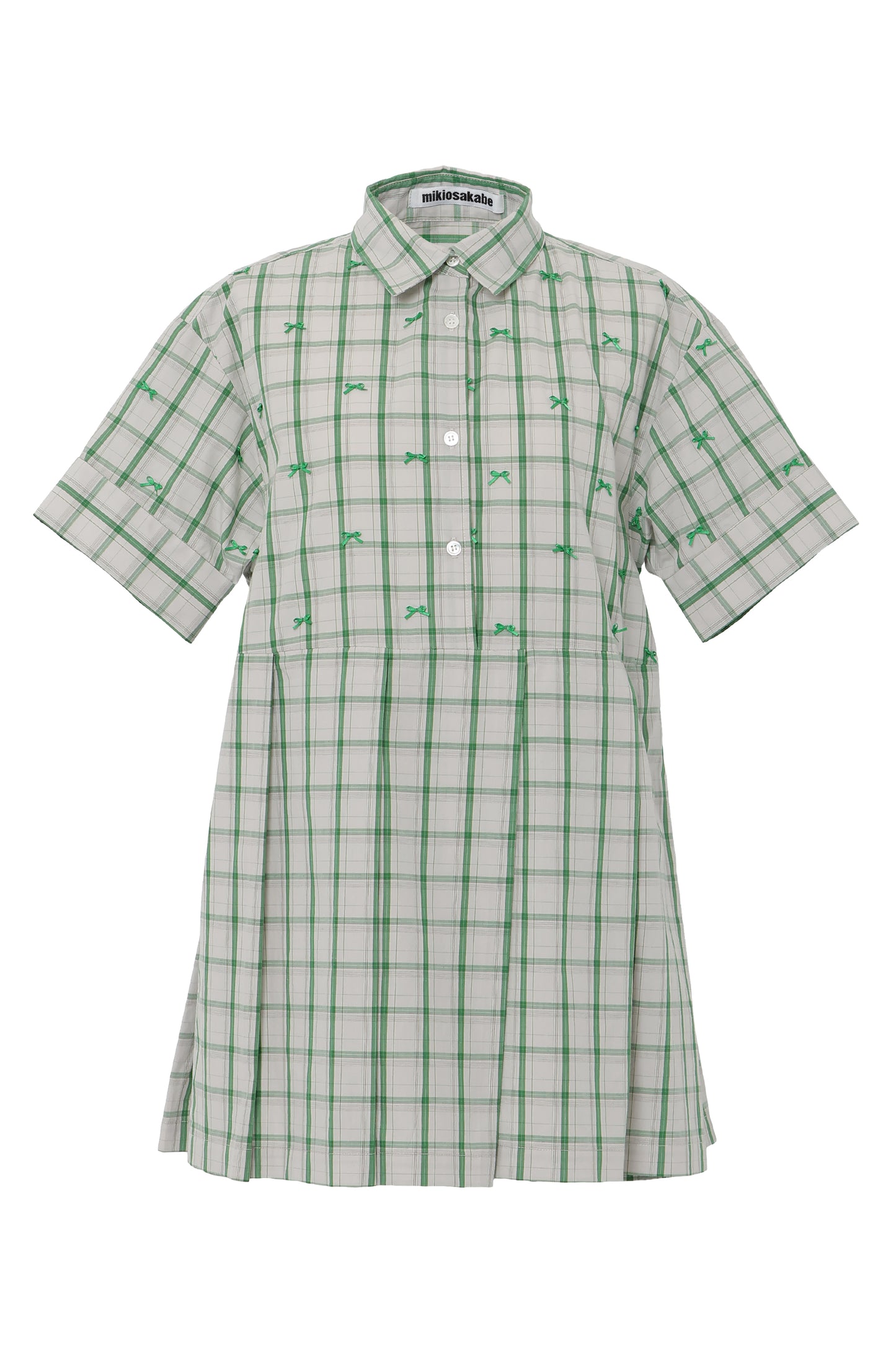 【SS26受注】Mini Ribbon Dress / Green / MSS26D02