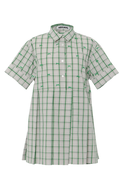 【SS26受注】Mini Ribbon Dress / Green / MSS26D02